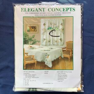 NIP Fine Embroidered Kitchen Curtain (No. SDYL37432)
